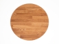 Preview: Round Tabletop Worktop Oak Select Natur, finger jointed lamellas, 26 mm, natural oiled